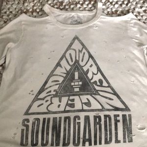 TrunkLTD Grunge Soundgarden Band Cold Shoulder Tee